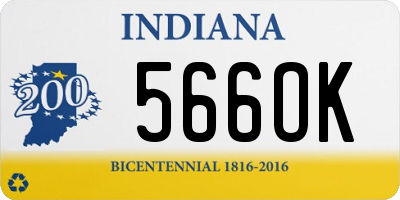 IN license plate 566OK