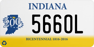 IN license plate 566OL