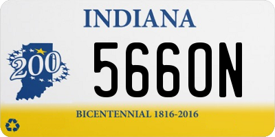 IN license plate 566ON