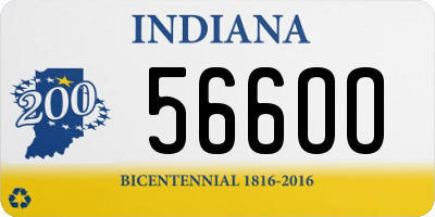 IN license plate 566OO