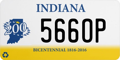 IN license plate 566OP