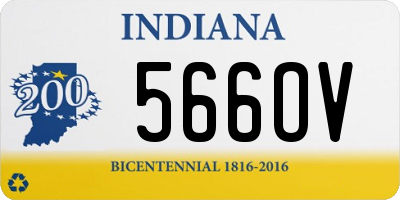 IN license plate 566OV