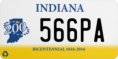 IN license plate 566PA