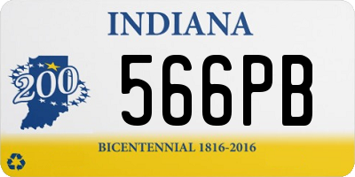 IN license plate 566PB