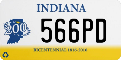 IN license plate 566PD