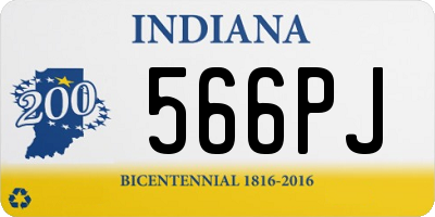 IN license plate 566PJ