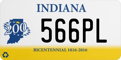 IN license plate 566PL