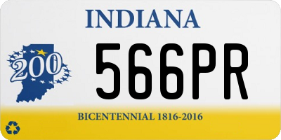 IN license plate 566PR