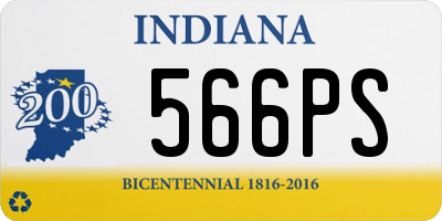 IN license plate 566PS