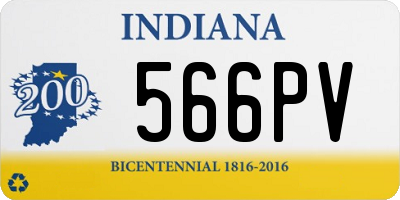 IN license plate 566PV