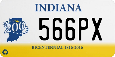 IN license plate 566PX