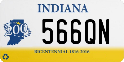 IN license plate 566QN