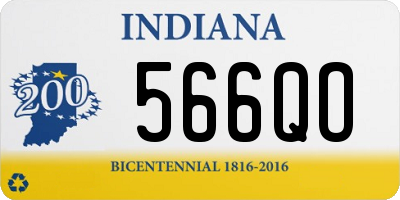 IN license plate 566QO