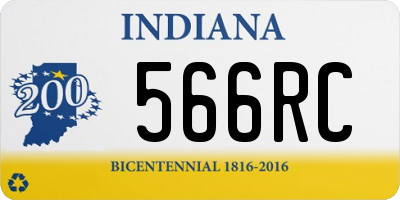 IN license plate 566RC