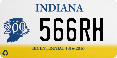 IN license plate 566RH