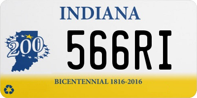 IN license plate 566RI