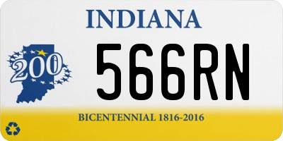 IN license plate 566RN