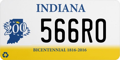 IN license plate 566RO