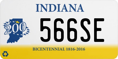 IN license plate 566SE