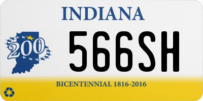 IN license plate 566SH