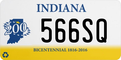 IN license plate 566SQ