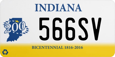 IN license plate 566SV