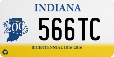 IN license plate 566TC