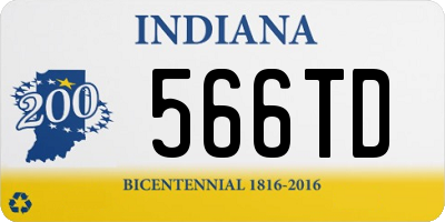 IN license plate 566TD