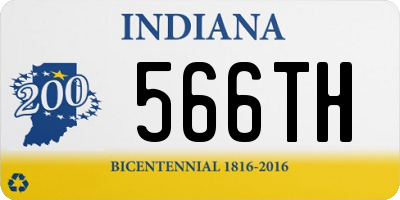 IN license plate 566TH