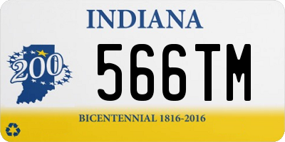 IN license plate 566TM