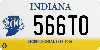 IN license plate 566TO