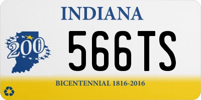 IN license plate 566TS