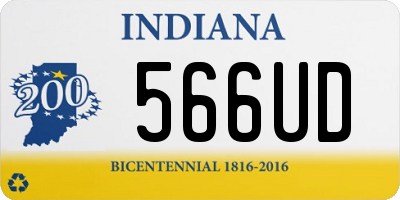 IN license plate 566UD