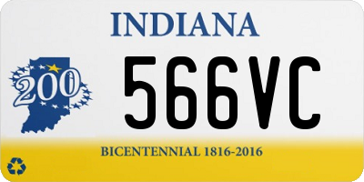 IN license plate 566VC