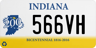 IN license plate 566VH