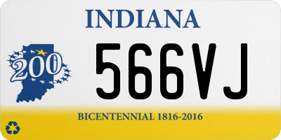 IN license plate 566VJ