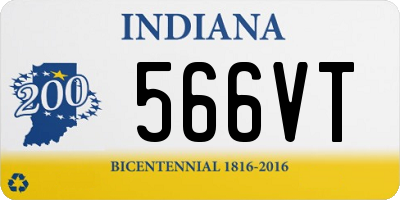 IN license plate 566VT