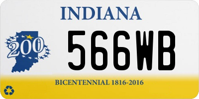 IN license plate 566WB