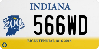 IN license plate 566WD