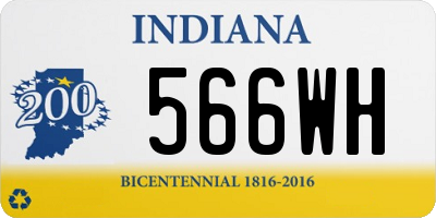 IN license plate 566WH