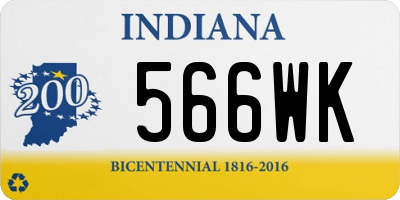 IN license plate 566WK