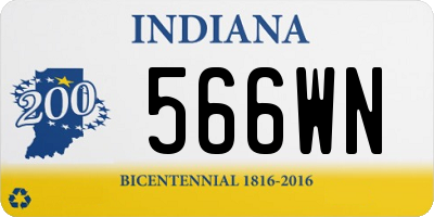 IN license plate 566WN