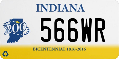IN license plate 566WR