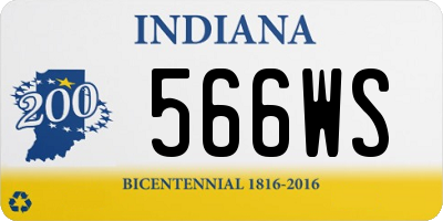 IN license plate 566WS