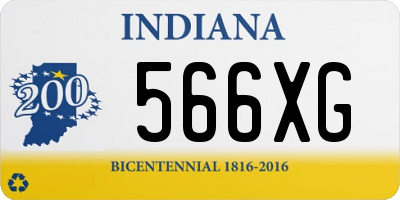 IN license plate 566XG