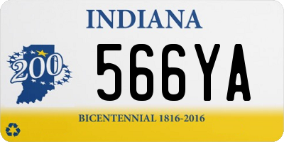 IN license plate 566YA