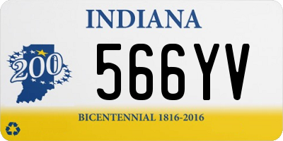 IN license plate 566YV