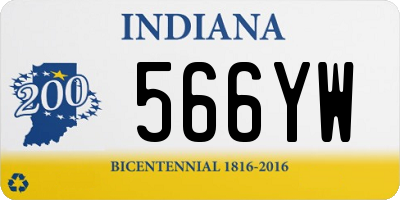 IN license plate 566YW