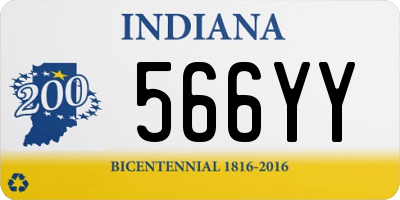 IN license plate 566YY