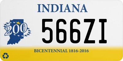 IN license plate 566ZI